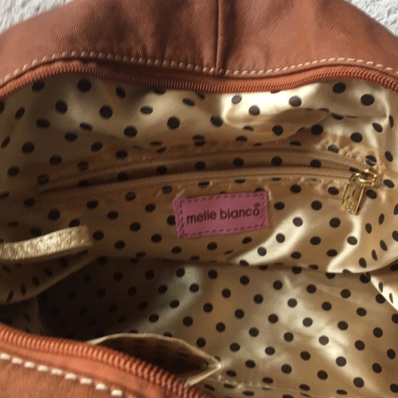 Melie Bianco saddle color  tote handbag. - Picture 5 of 6